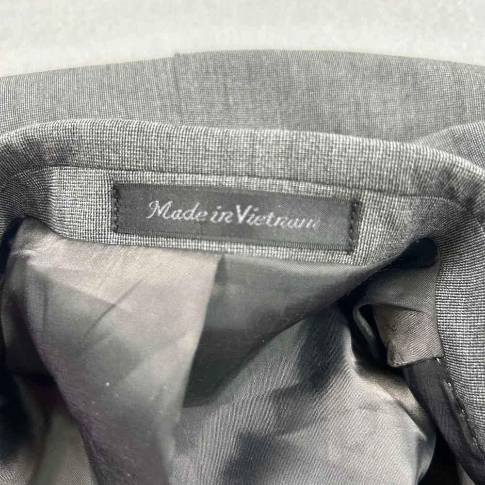 Chaps Mens Suit Jacket Blazer 40R Gray‎ Stretch Two Button Notch Lapel 40 R FLAW